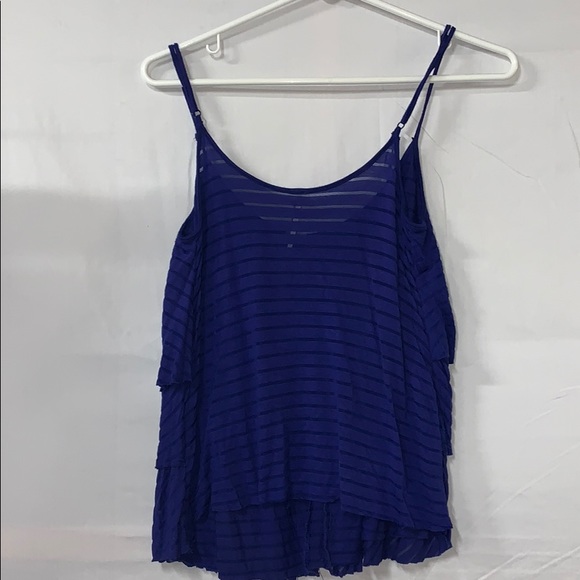 Free People XS blue/purple crop top. Super cute on - Picture 4 of 4